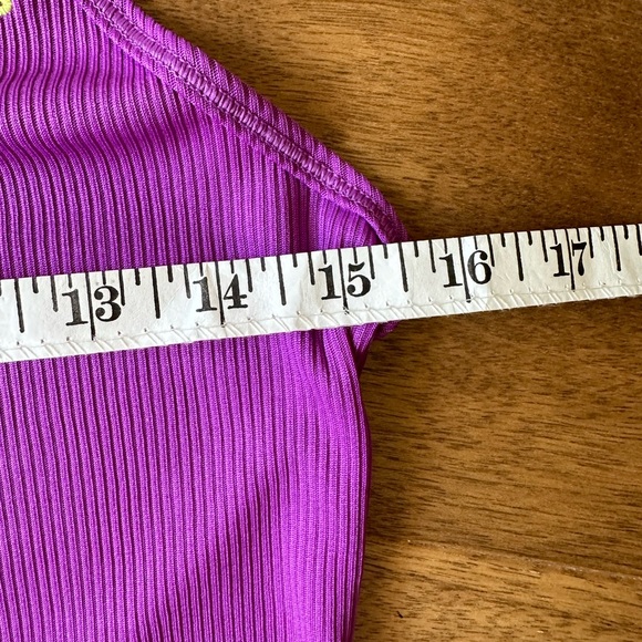 Adidas running tank, purple and lime green - Picture 5 of 6